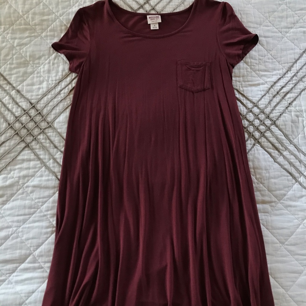 MOSSIMO burgundy/ matron T-Shirt dress